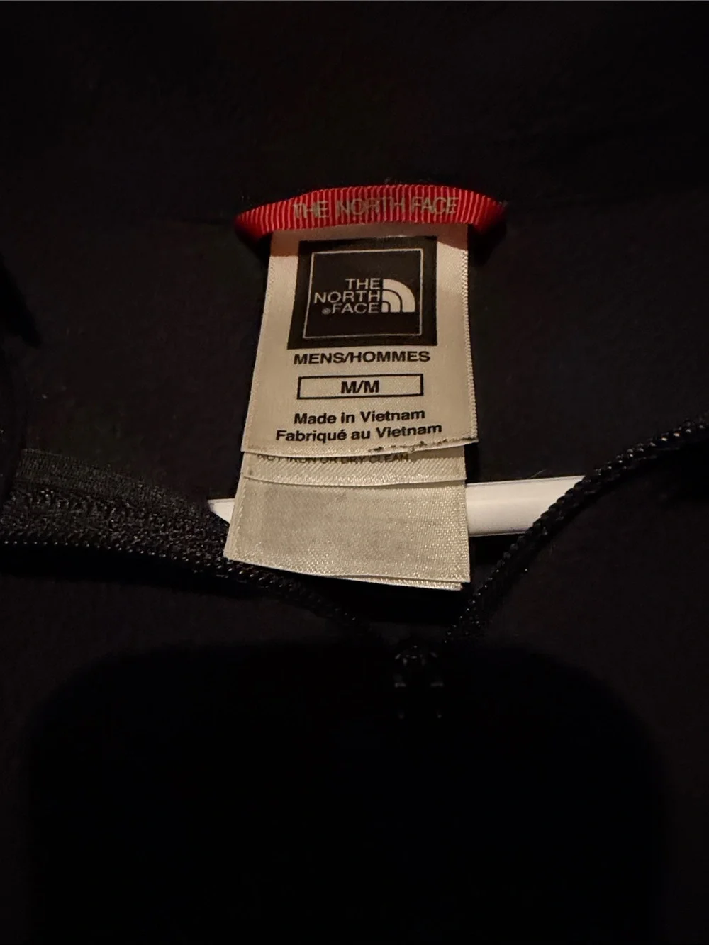 The North Face Mens Medium Black Fleece 1/4 Zip Pullover Sweater Jacket